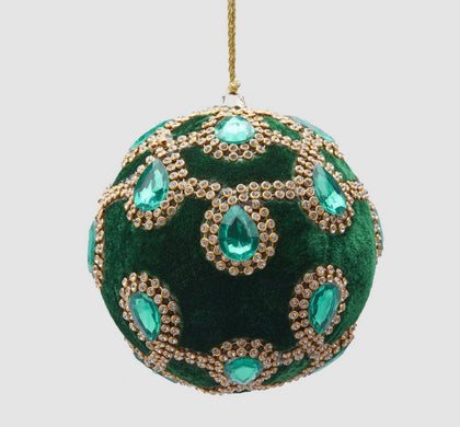 Guľa smaragdový ornament